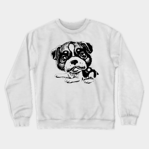Pug Crewneck Sweatshirt by Nimmersatt